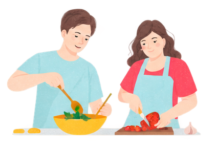 Make two side dishes.